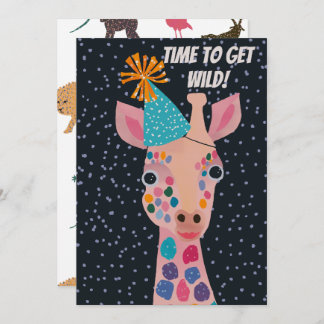 Invitación al cumpleaños del fiesta Animal