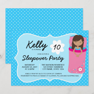 Invitación al cumpleaños del Fiesta Blue Dark Slee