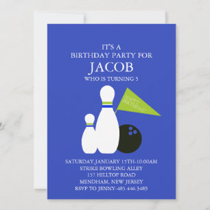 Invitación al cumpleaños del Fiesta Blue & Green B