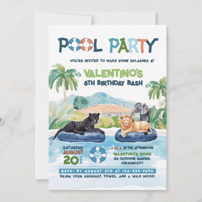 Invitación al cumpleaños del Fiesta de grupos de a (Anverso)
