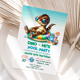 Invitación al cumpleaños del Fiesta de la piscina 
