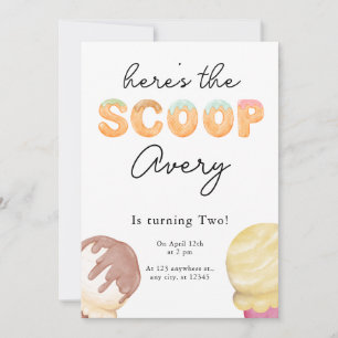 Invitación al cumpleaños del Fiesta Ice Cream