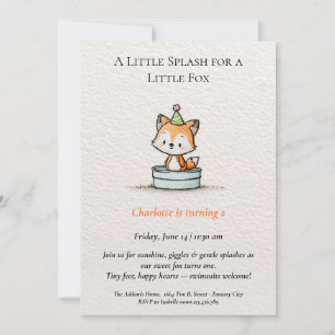 Invitación al cumpleaños del Fiesta Little Fox Poo