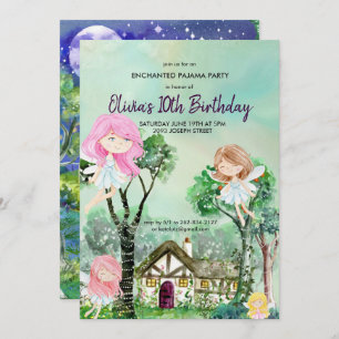 Invitación al cumpleaños del Fiesta Pajama