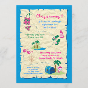 Invitación al cumpleaños del Fiesta Pirate Pool