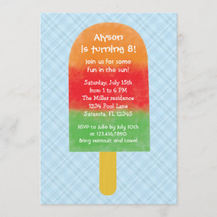 Invitación al cumpleaños del Fiesta Popsicle