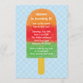 Invitación al cumpleaños del Fiesta Popsicle