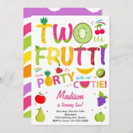 Invitación al cumpleaños del Fiesta Twotti Frutti 