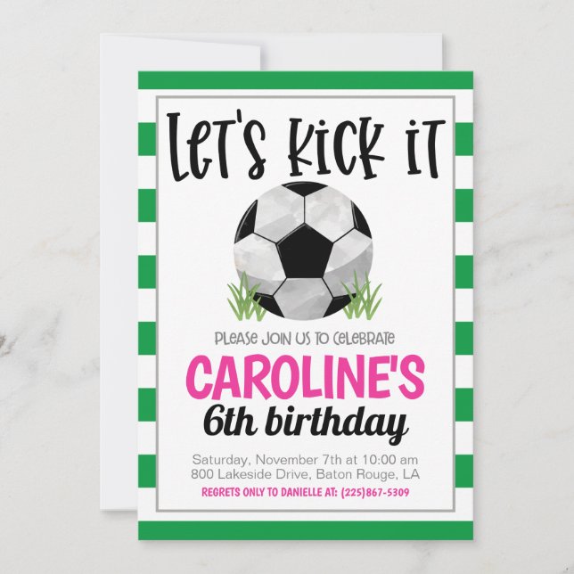 Invitación al cumpleaños del fútbol (Anverso)