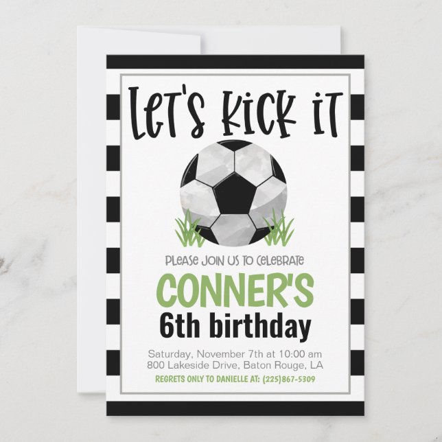 Invitación al cumpleaños del fútbol (Anverso)