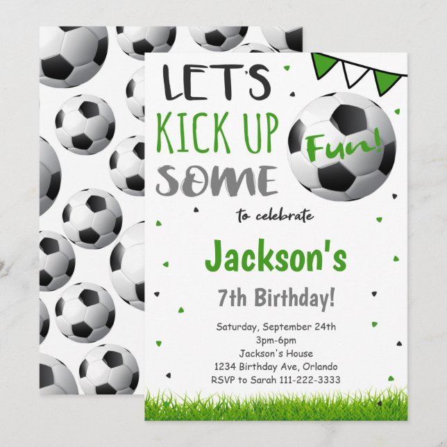 Invitación al cumpleaños del fútbol (Anverso / Reverso)