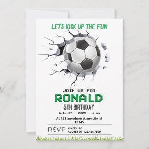 Invitación al cumpleaños del fútbol