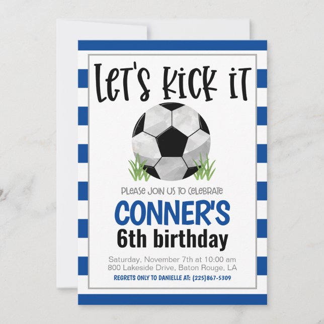 Invitación al cumpleaños del fútbol (Anverso)