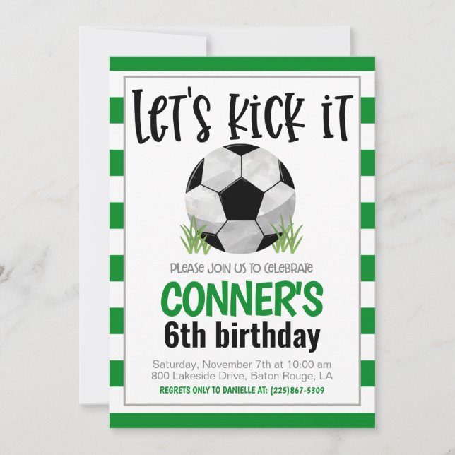 Invitación al cumpleaños del fútbol (Anverso)