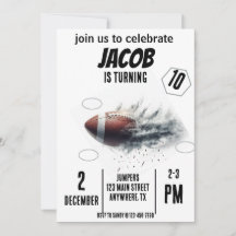 Invitación al cumpleaños del fútbol de los deporte