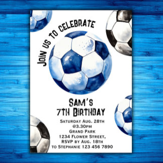 Invitación al cumpleaños del fútbol - Fiesta de fú