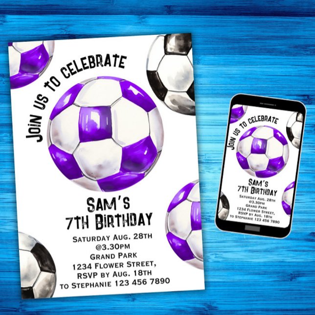 Invitación al cumpleaños del fútbol - Fiesta de fú (Subido por el creador)