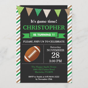 Invitación al cumpleaños del fútbol Fiesta de prim