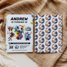 Invitación al cumpleaños del fútbol - Fútbol - Fie