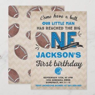 Invitación al cumpleaños del fútbol primer cumplea