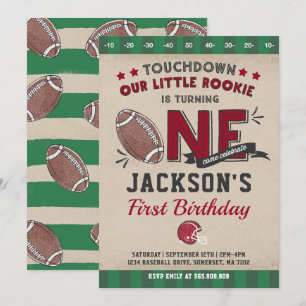Invitación al cumpleaños del fútbol primer cumplea