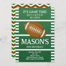 Invitación al cumpleaños del fútbol verde