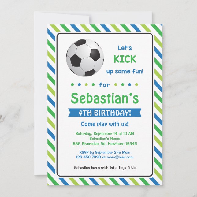 Invitación al cumpleaños del futbolista / Invitaci (Anverso)