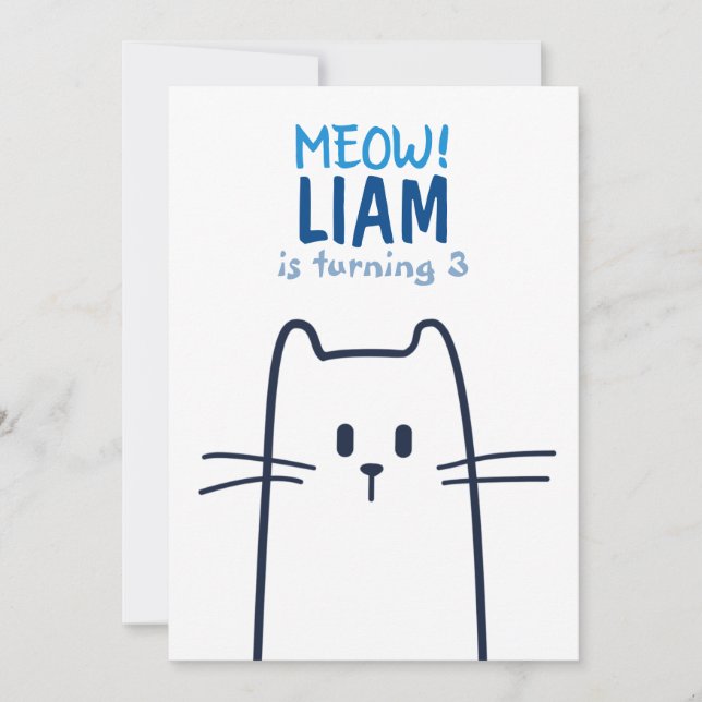 Invitación al cumpleaños del gato (Anverso)