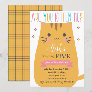 Invitación al cumpleaños del gato