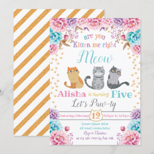 Invitación al cumpleaños del gato