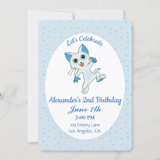 Invitación al cumpleaños del gato
