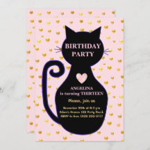 Invitación al cumpleaños del gato