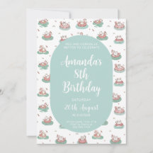 Invitación al cumpleaños del gato Pastel - Fiesta 