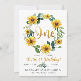 Invitación al cumpleaños del girasol