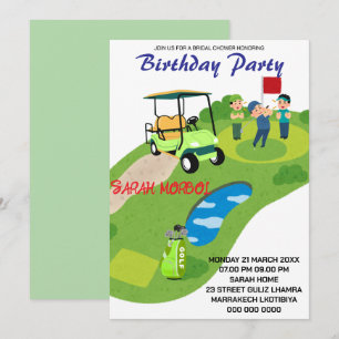 Invitación al cumpleaños del golf, Invitación al g