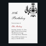 Invitación al cumpleaños del Gran Salón de Baile (<br><div class="desc">Una lámpara de araña de cristal y un estilo parisino marcan el tono de esta invitación y evento. Se muestra en el documento básico; sin embargo, sugiero el brillo del papel de hielo metálico para sacar el brillo de la lámpara de araña. Desplácese hacia abajo para ver el menú de...</div>