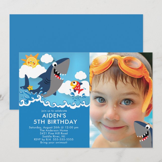 Invitación al cumpleaños del grupo de ataques de t (Anverso / Reverso)