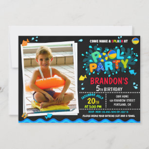 Invitación al cumpleaños del grupo de fotos Niños 