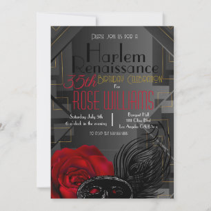 Invitación al cumpleaños del Harlem Renaissance