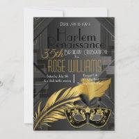 Invitación al cumpleaños del Harlem Renaissance