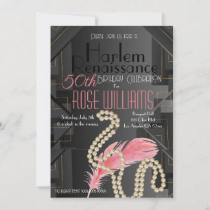 Invitación al cumpleaños del Harlem Renaissance
