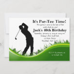 Invitación al cumpleaños del hombre de golf<br><div class="desc">Invitación al cumpleaños de Man Golf com.</div>