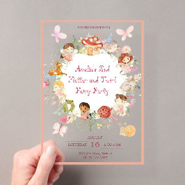 Invitación al cumpleaños del jardín de hadas de fl