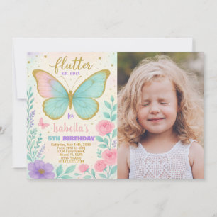 Invitación al cumpleaños del jardín de mariposas c