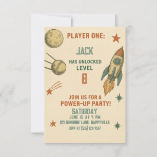 Invitación al cumpleaños del jugador del espacio r