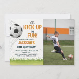 Invitación al cumpleaños del jugador gol Scorer