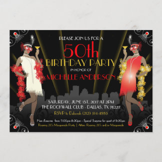 Invitación al cumpleaños del Mardi Gras de Masquer