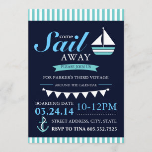Invitación al cumpleaños del marinero