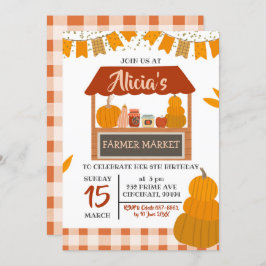 Invitación al cumpleaños del mercado de otoño