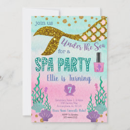 Invitación al cumpleaños del Mermaid Spa